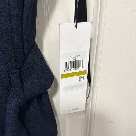 Calvin Klein Motto Style Navy Sheath Dress. Size 14 Never Worn. - Picture 2 of 13